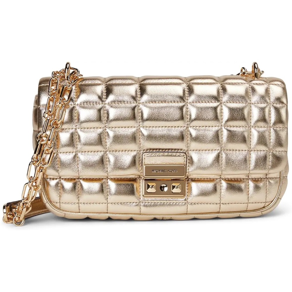 Michael Kors Metallic Gold Quilted Shoulder Bag
